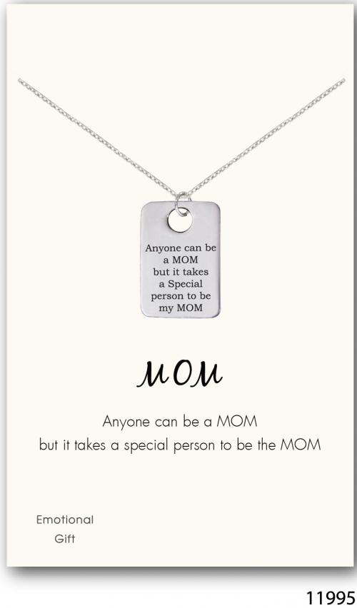 Special mom silver pendant